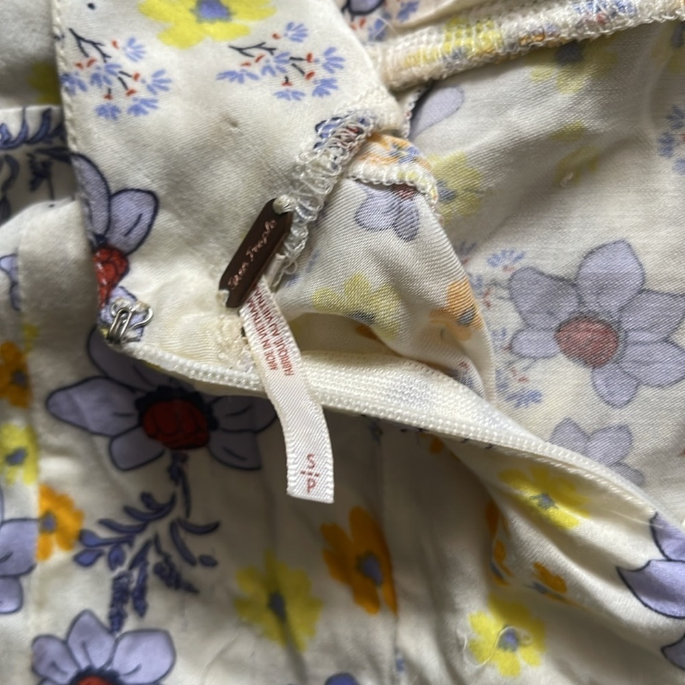 Free People It Takes Two floral wrap dress in cream S - Picture 9 of 9